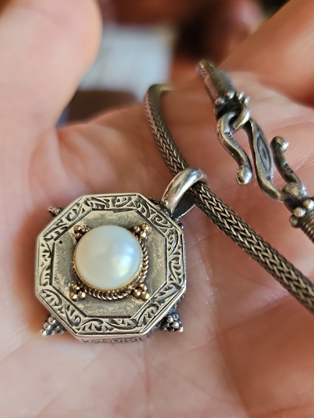 Vintage Savati Pendant And Necklace